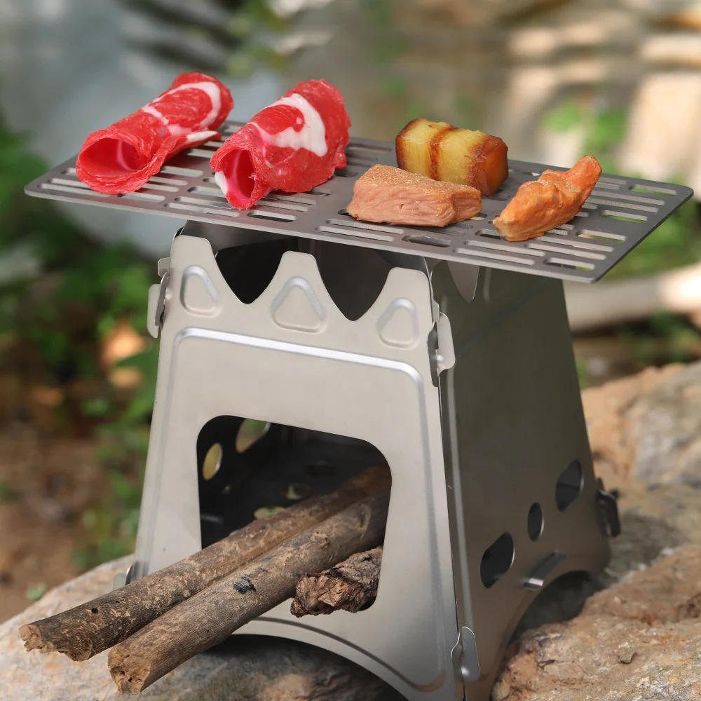 The Original Ultralight Titanium Bush Craft Grill