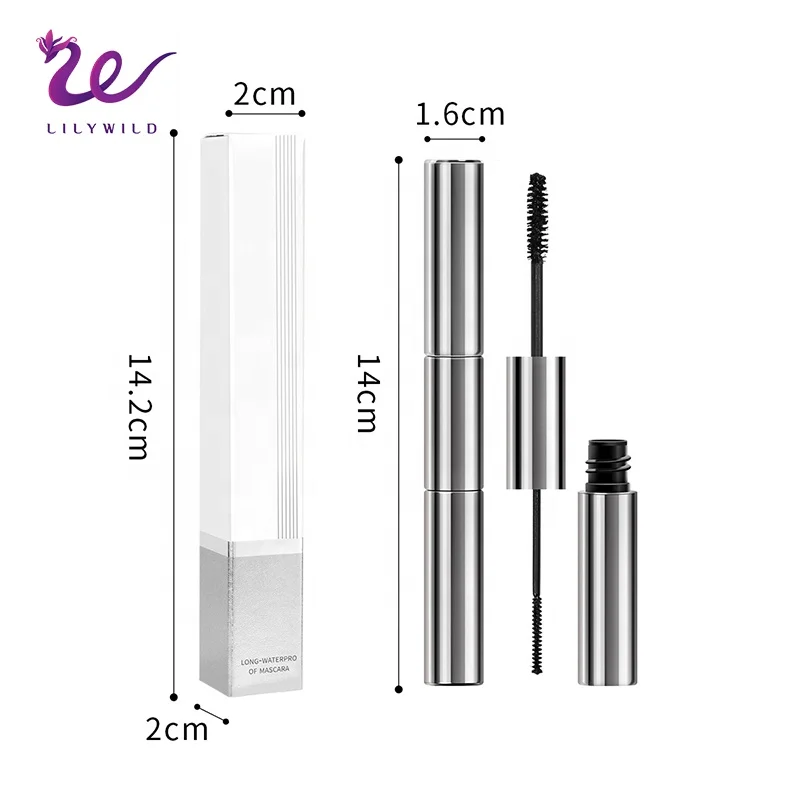 OEM Liquid Create Your Own Brand Vegan Black Volumizing Custom Eyelassh 2 in 1 Waterproof Mascara Two Sides