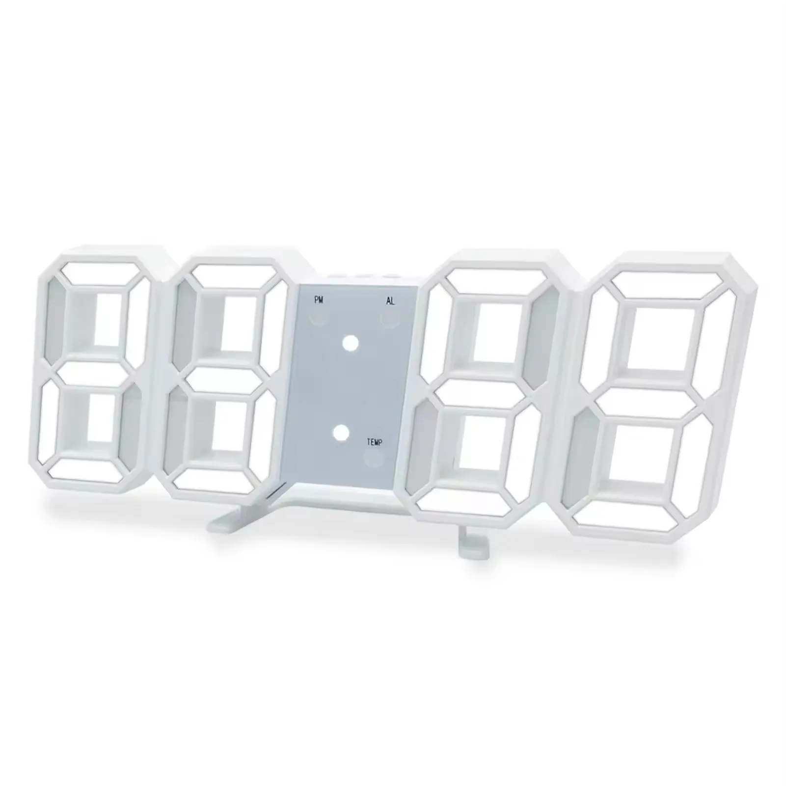 Sophisticated Technology 3D Home Decor Display Temperature and Date Digital Alarm Wall LED Desktop Large Table LED Clock