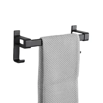 Towel Holder 30-80CM Self-Adhesive Aluminum Single Towel Bar for Bathroom Kitchen Wall Towel Rail