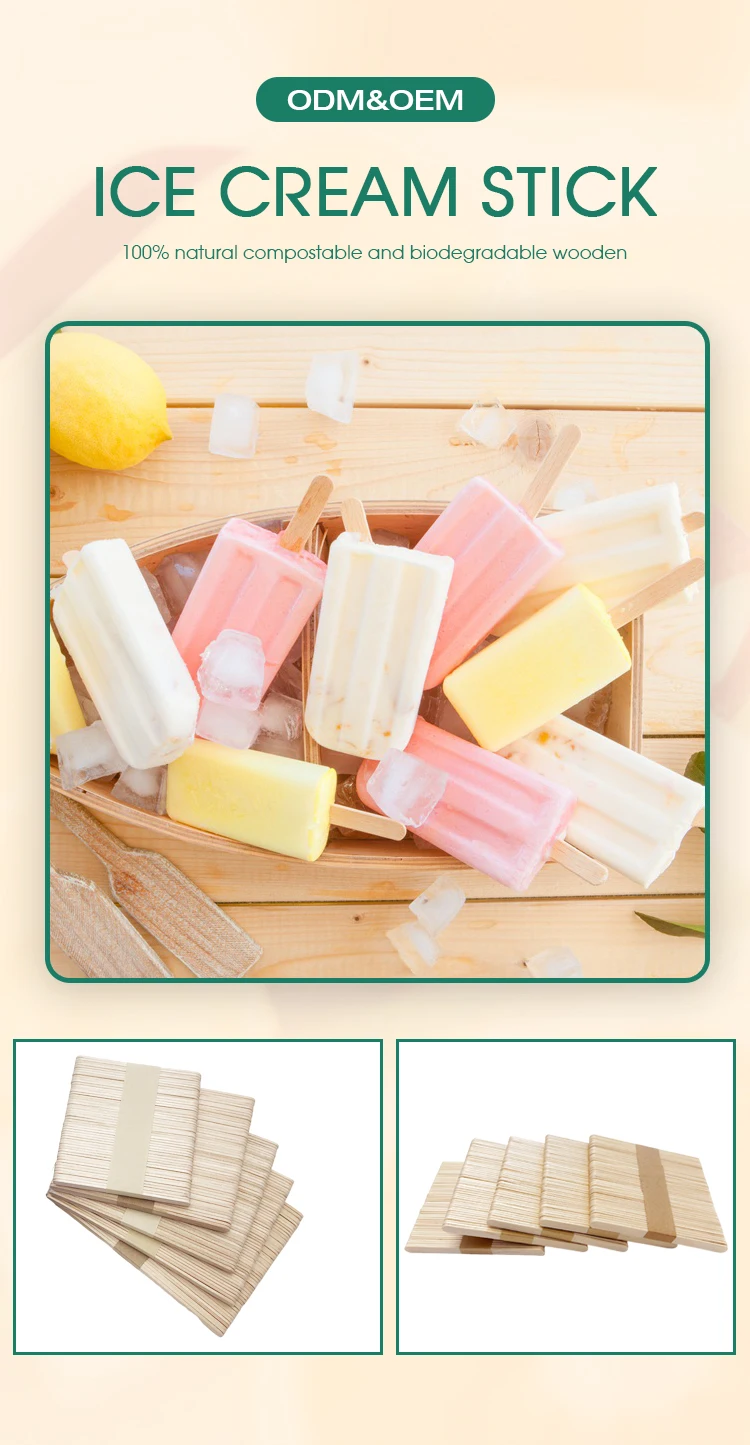 Birch Wood Frozen Popsicle Ice Cream Sticks Popsicle Sticks Ice Cream ...