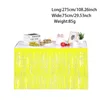 Faldón de mesa amarillo fluorescente de 75*275 cm