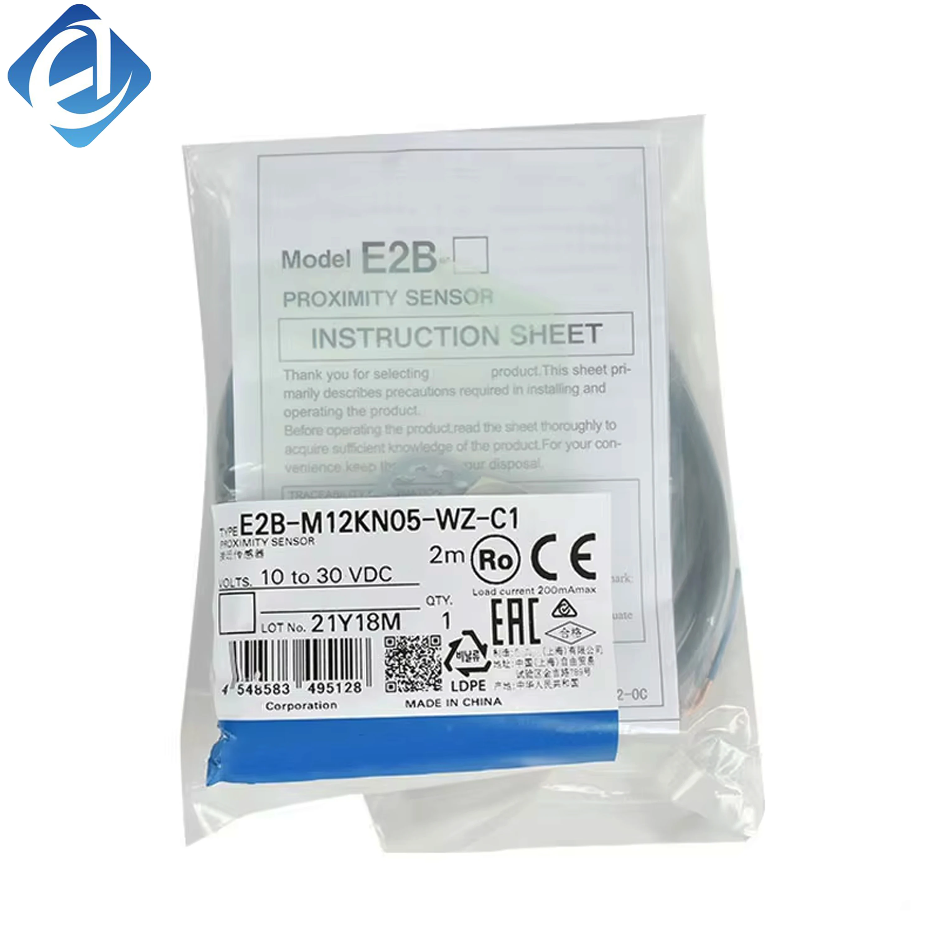 নতুন ও মূল E2B-M12KN05-WZ-C1 অমরন E2B সিরিজ ইন্ডাক্টিভ প্রোক্সিমিটি সেন্সর, যা শিল্প স্বয়ংক্রিয়করণ সরঞ্জামে ধাতব বস্তু সনাক্তকরণ, সীমা অবস্থান নির্ধারণ এবং কাজের টুকরো গণনার জন্য ব্যবহৃত হয়।