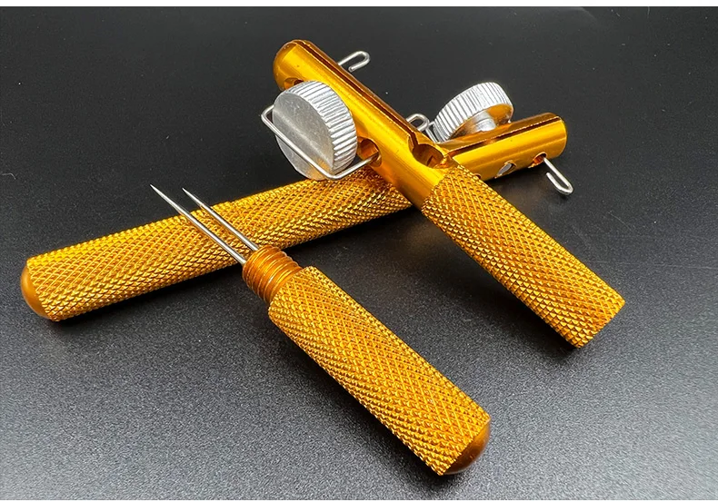 Fishing Line Knot Tying Tool Doubleheaded Needle Hand Metal Fishing