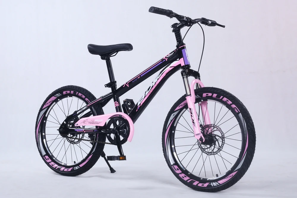 BDF Factory Peddle Bike Outdoor Children Cycle 18 20 Inch Mtb Road Bike Pink for Kids Girls 7-10 Years