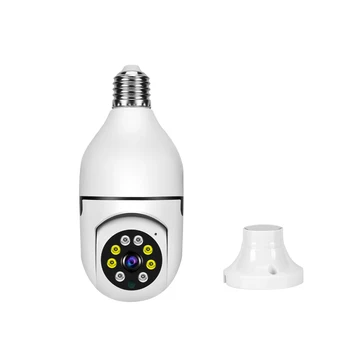 Led light camera 3MP wireless panoramic home security wifi cctv fisheye bulb lamp ip camera 360 degree home security