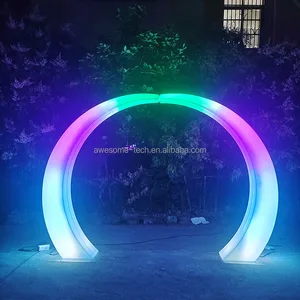 Outdoor LED Archway Light Waterproof Rainbow Arch Remote Control Dimmable Lithium Battery for New Year's Christmas Halloween