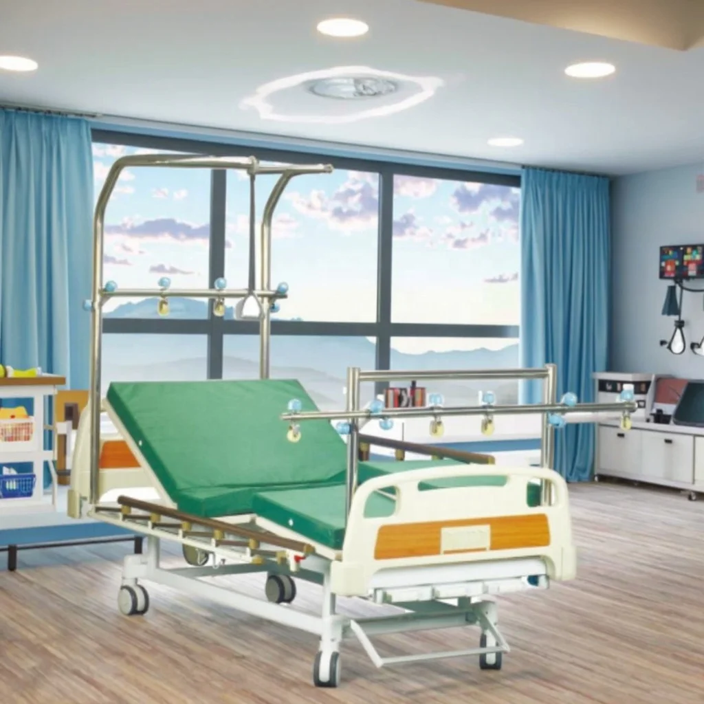 Orthopedic Procedures Surgical Traction Table SS304 Rack Foldable Adjustable Durable Modern Hospital Furniture for School Hotel 3