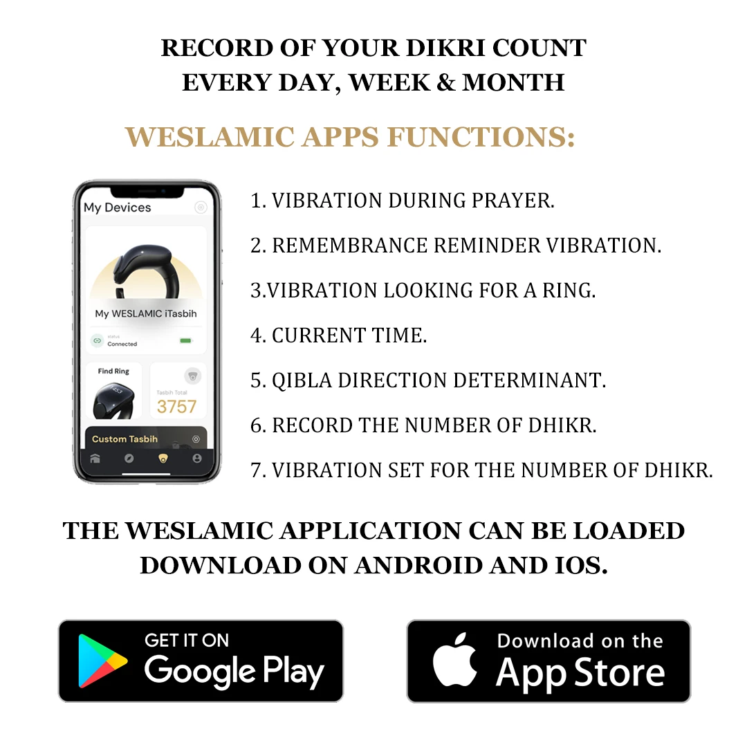Muslim Zikr Ring Electronic Smart Digital Tasbeeh Tasbih Iqibla Smart Dhikr Ring for Phone APP IOS or Android Tally Counter Muslim Zikr Ring Electronic Smart Digital Tasbeeh Tasbih Iqibla Smart Dhikr Ring for Phone APP IOS or Android Tally Counter