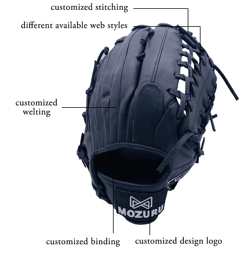 Custom Printed Youth Baseball Glove Black Leather Baseball Gloves Buy