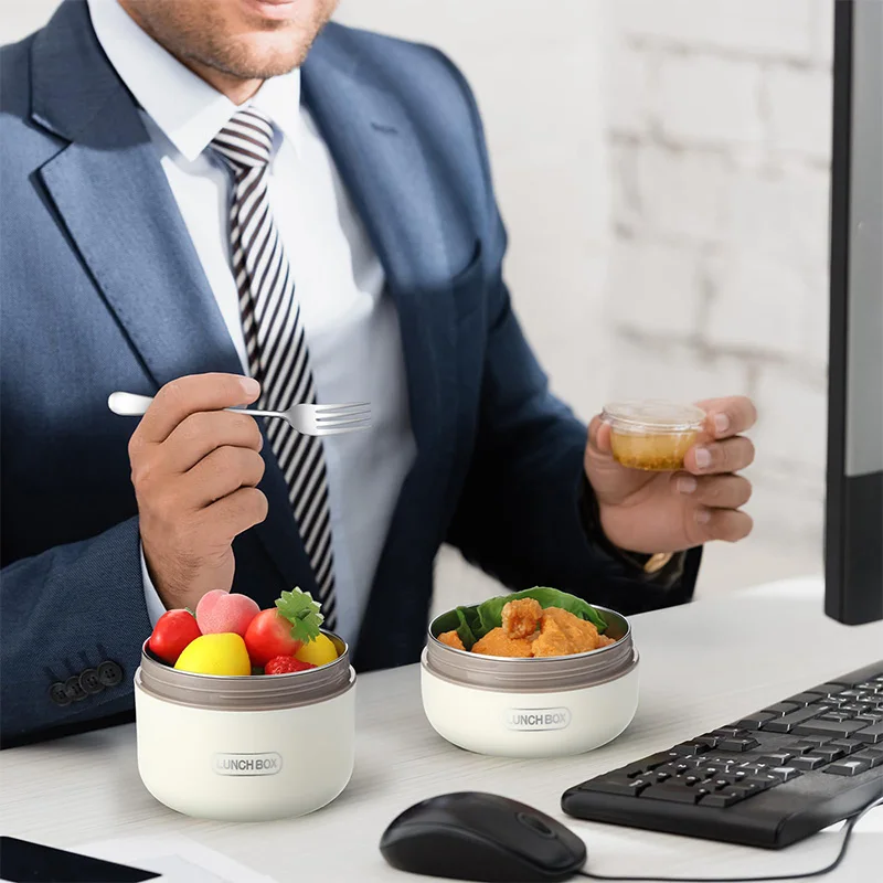 304 Stainless Steel Insulated Lunch Box Set Portable 4-Piece Adult Food Container With Thermal Bag For Food Packaging