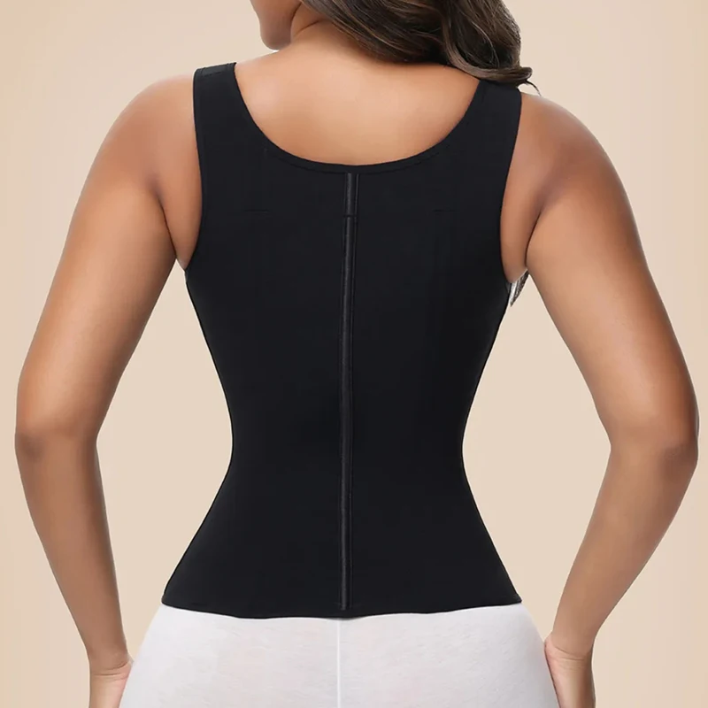 HKRXEC Zip-Front Thermal Sweat Waist Trainer Vest