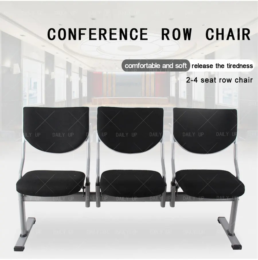 Foldable Padded Waiting Chair Upholstered Public Bench Beam Seating For Hospital Train Station Stadium Library Airport