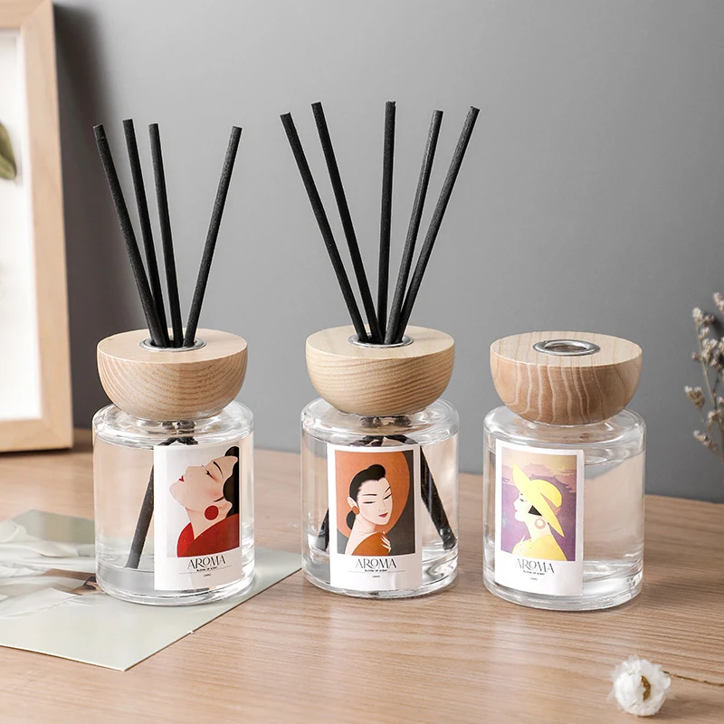 OEM Eco Friendly 150ml Reed Diffuser Luxury Glass Bottle Hotel Home Fragrance Gift Set Reed Diffuser