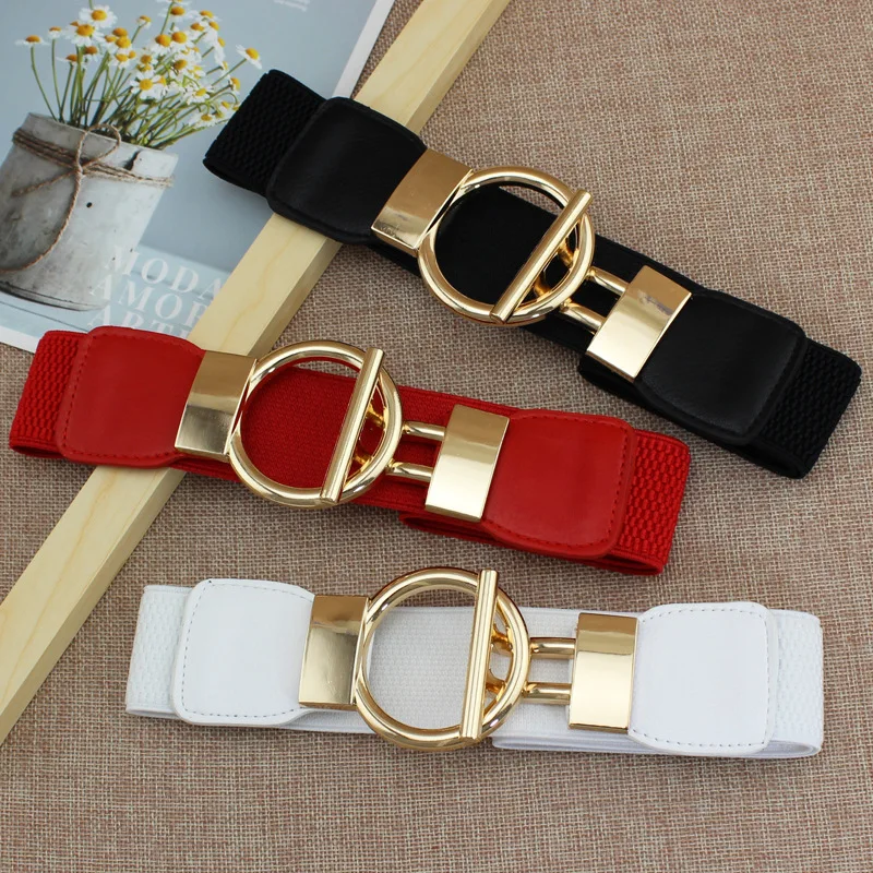 ladies elastic belts for dresses