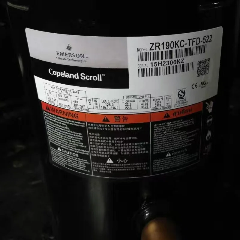  Compressor Zb92 Zb76kqe Zb58kq Tfd 551 Zb75kce Twd 551 Zb92kce-Tdw-551 Zb15kqe-Pfj-524 Copeland Compressors