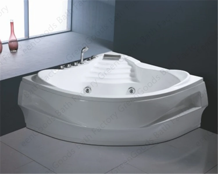 Bubble Corner Spa Hot Massage Acrylic Triangle Baths Tub