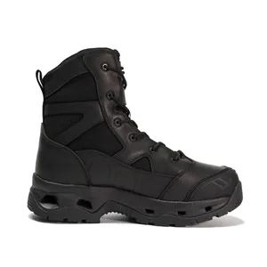 Factory Wholesale Boa Fast Lacing Genuine Leather Outdoor Shoes Durable Men's Black OEM Amphibious Tactical Boots