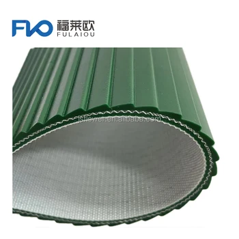 Green Sawtooth Pattern PVC Conveyor Belt for Packing Industry