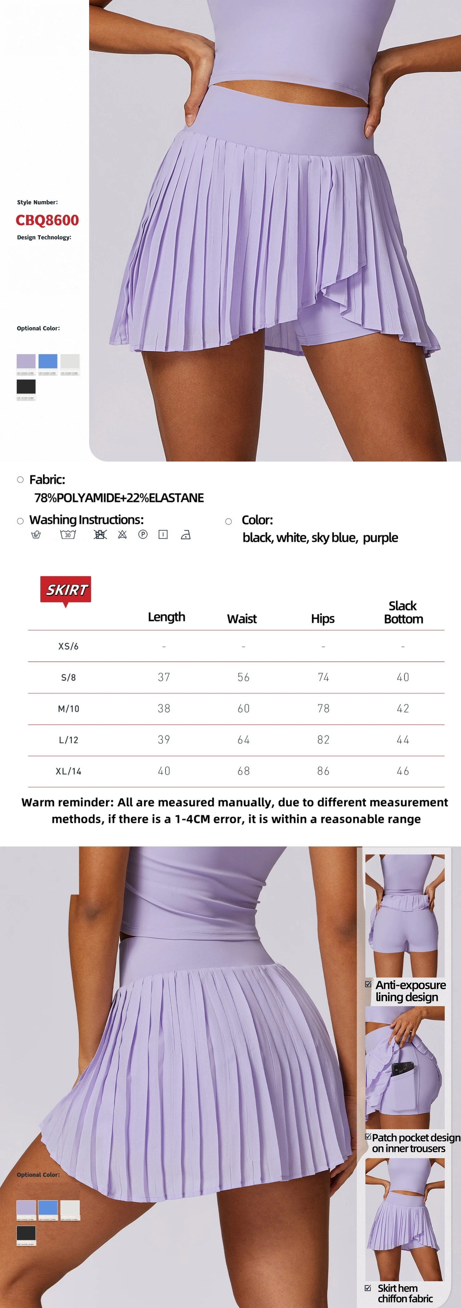 Manufactory New Arrival Tennis Wear Pleated Short Dress Slim Fit Outdoor Sports Wholesale Fitness Yoga Pants Skort Skirts manufacture