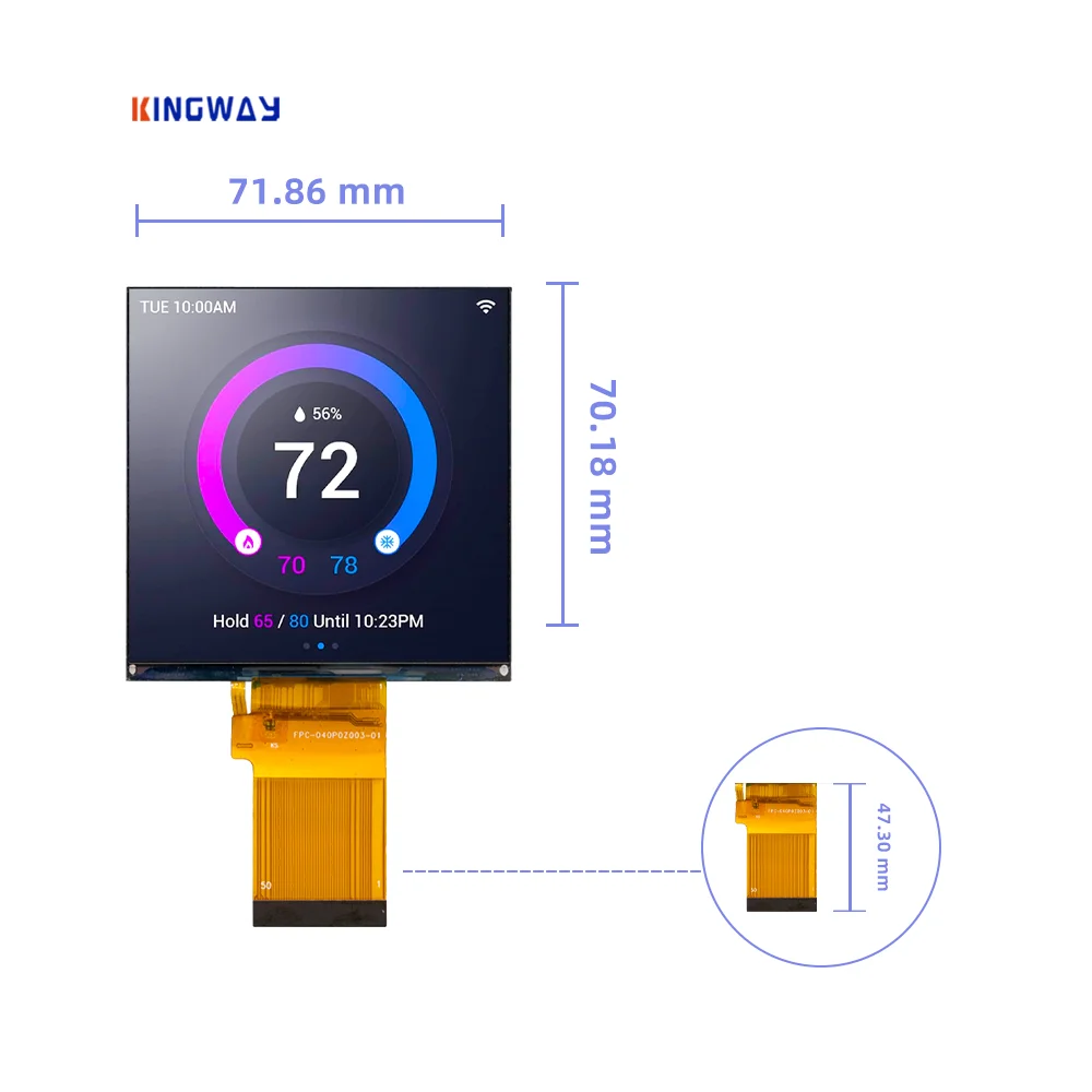 4 Inch Custom 480x480 Square Spi Tft Touch Display Module Lcd Panel ...