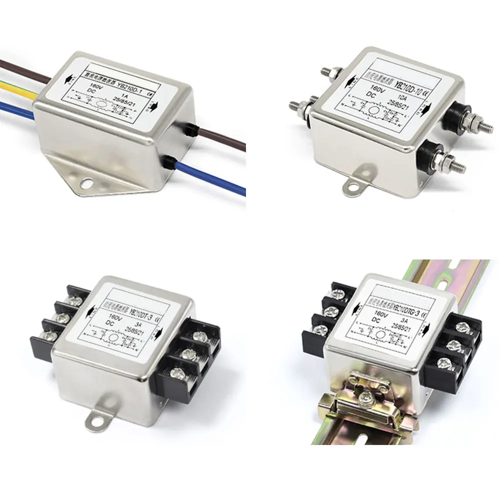 160 VDC Single Stage Three Line Power EMI Filter CE FCC for UL ROHS Compliant LV Products
