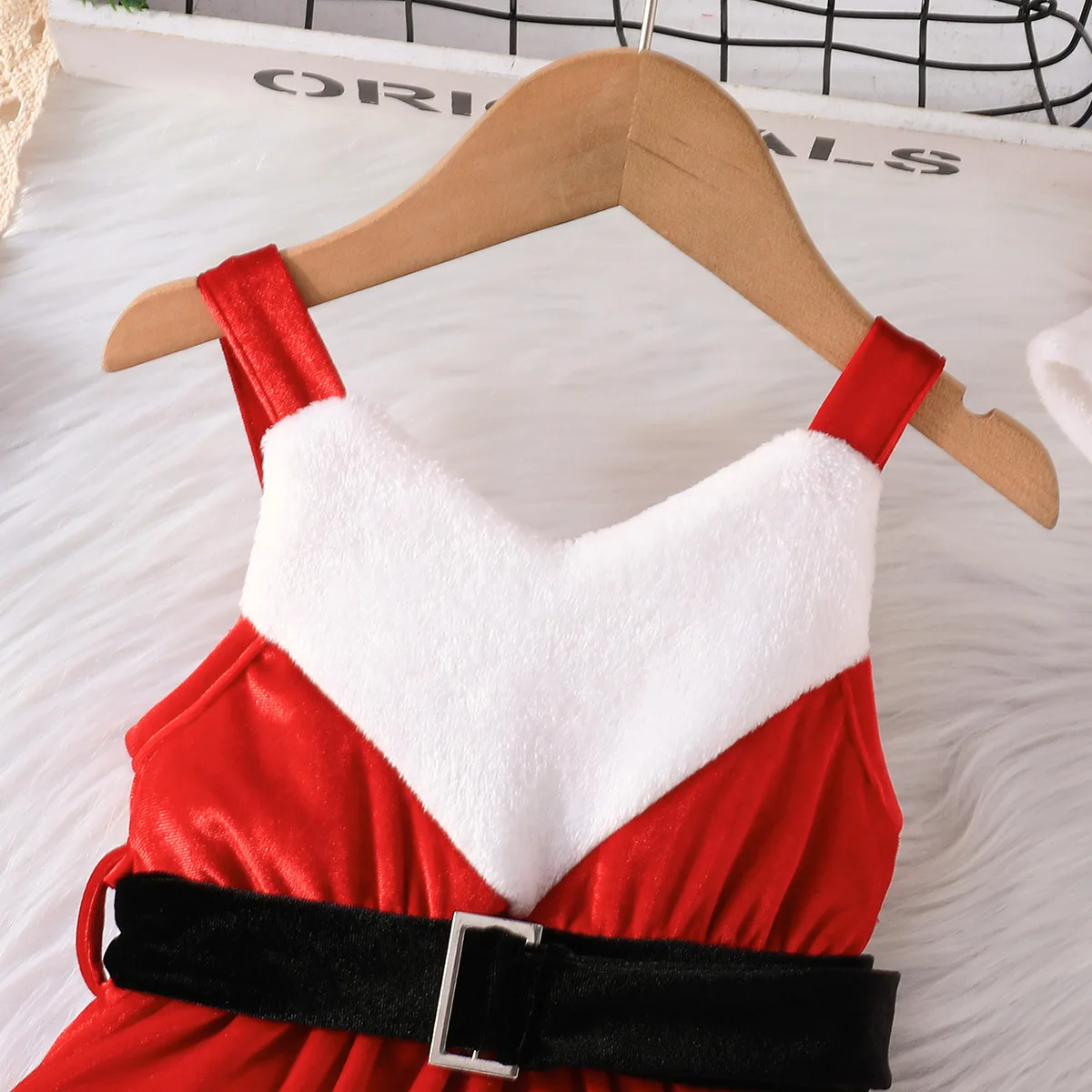 Latest Design Christmas Day Kids Santa Claus Suits 3pcs Slip Dress
