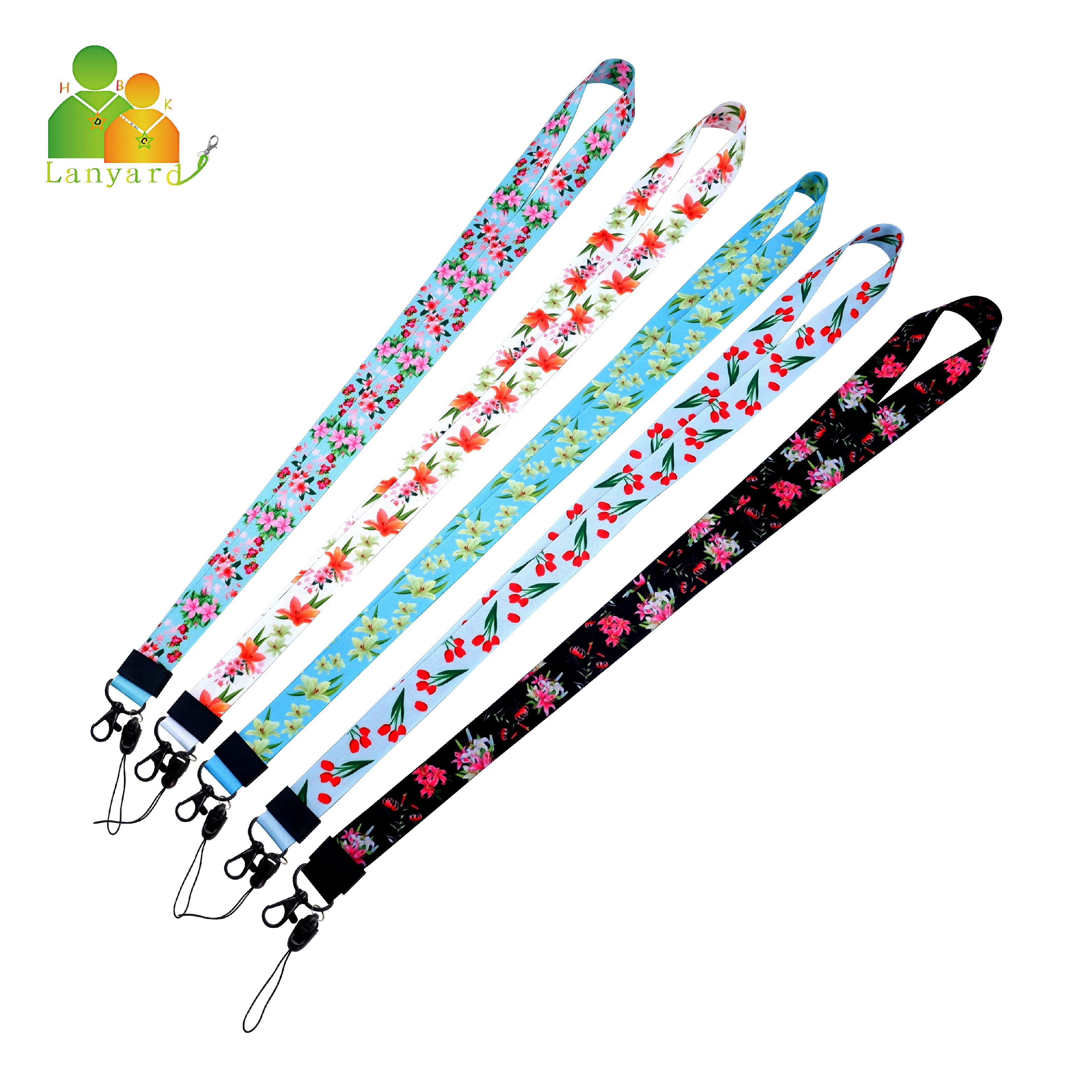 Пользовательские более Цветные полиэфирные милые аниме сотрудники студенты металлический крючок нейлоновый шейный брелок