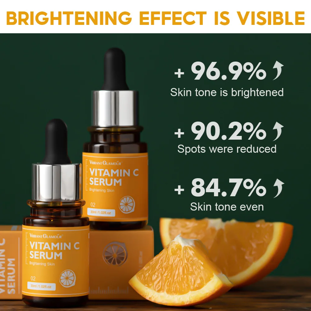 VIBRANT GLAMOUR Moisturizing Anti Aging Brightening Vitamin C Skin Care Serum for Dark Spots
