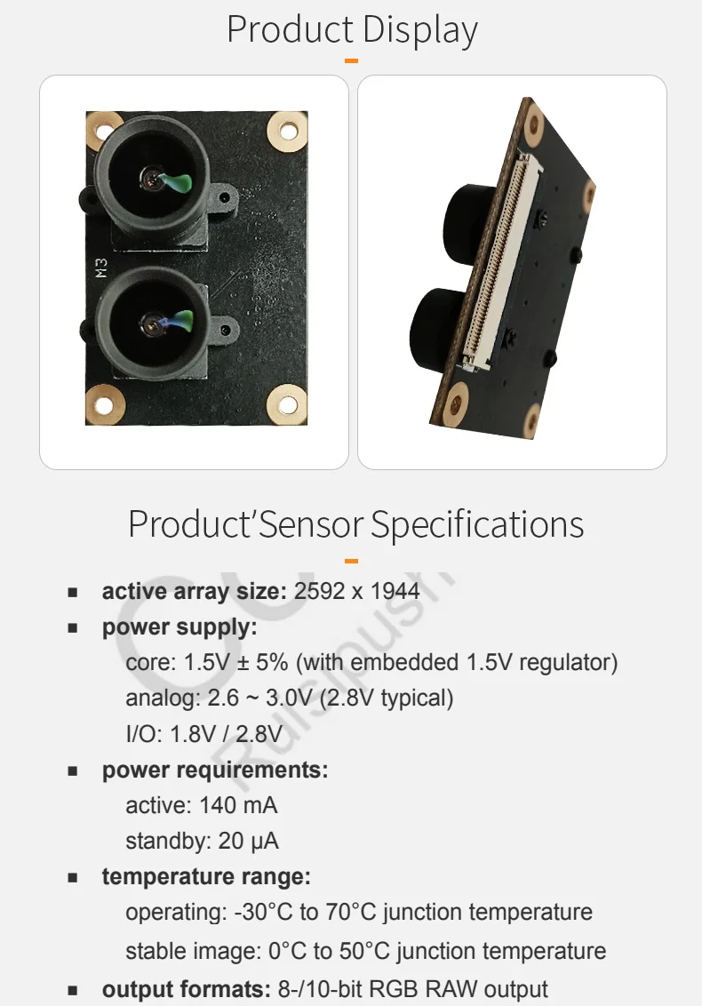 DGZX OV5640 5MP High-definition Binocular Dvp Camera Module Supports ESP32 STM32 MicrocontrollerCamera Module插图1