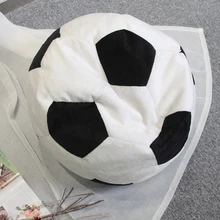 Custom Living Room Popular Football Shape Beanbag Pouf Beds Ottoman Decor Stool