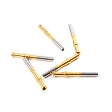 custom medical reusable gold plated CNC turning parts connector single brass pins