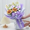 Bouquet di fiori secchi con rosa viola, prodotto finito mix-and-match