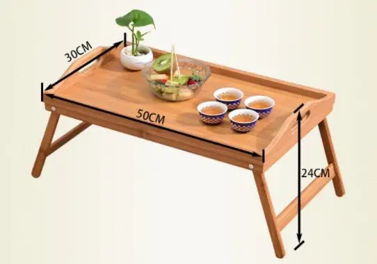 Высокое качество натуральный бамбук пользовательский складной ленивый ноутбук компьютерный стол