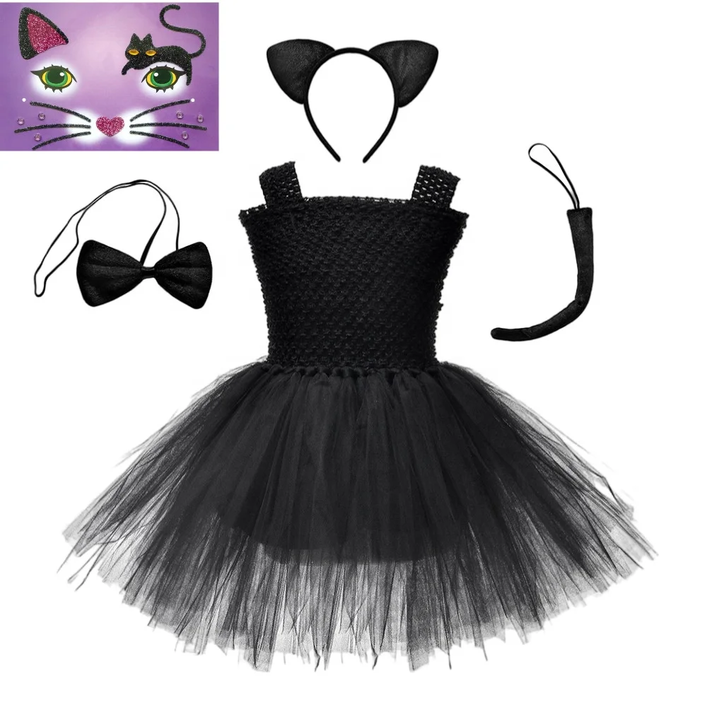 Kittys Cat Tutu Dress Costumes Perfect for Halloween