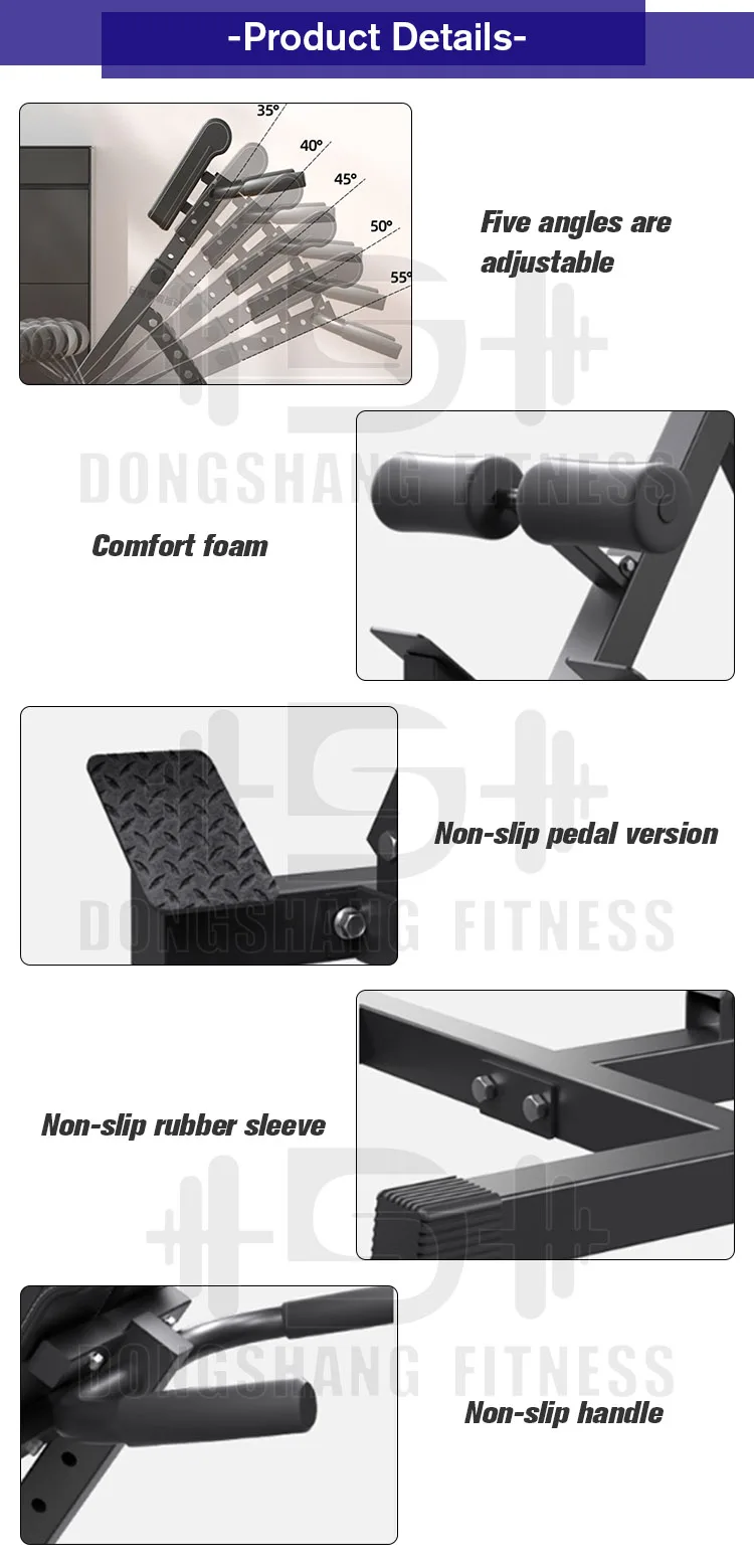 Adjustable Back Extension Bench Abdomen Heavy Duty Hyperextension Roman ...