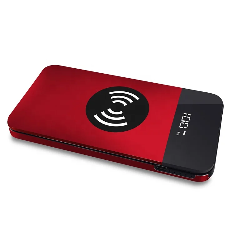 Alibabas Best Sellers Private Mold Multifunctional Ultra Slim Wireless Charger Portable Wireless Power Bank With LCD Digital