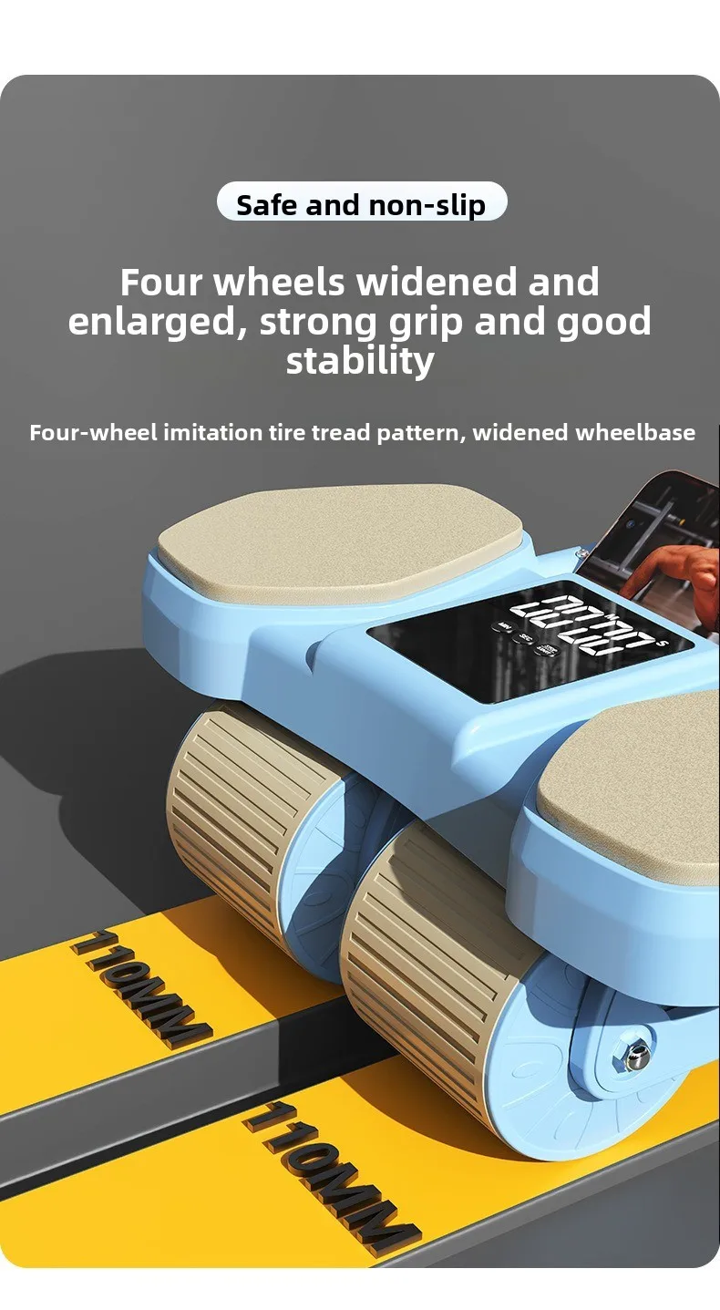 Automatic Rebound Abdominal Wheel Cruncher Home Exercise Fitness Equipment Elbow Support Belly Slimming Muscle Trainer Home Use
