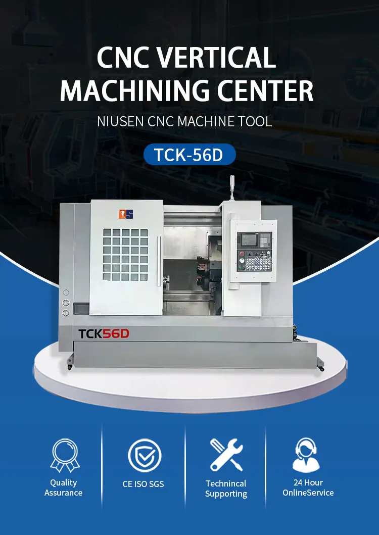 Universal cnc-lathe TCK56D-500 metal slant bed lathe  hight equipment