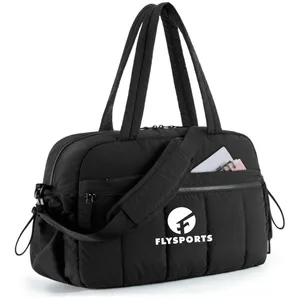 Factory Custom Puffer Travel Bag Waterproof Women's Quilted Weekend Bag Large Capacity Dry Wet Separation Gym Bag