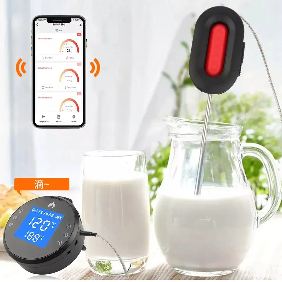 Temperature Sensor Wifi Digital Food Thermometer Cooking Thermometers Temperature Instruments Meat BBQ With APP