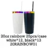 20RAINBOW01 20oz colore mix arcobaleno (bianco nero)