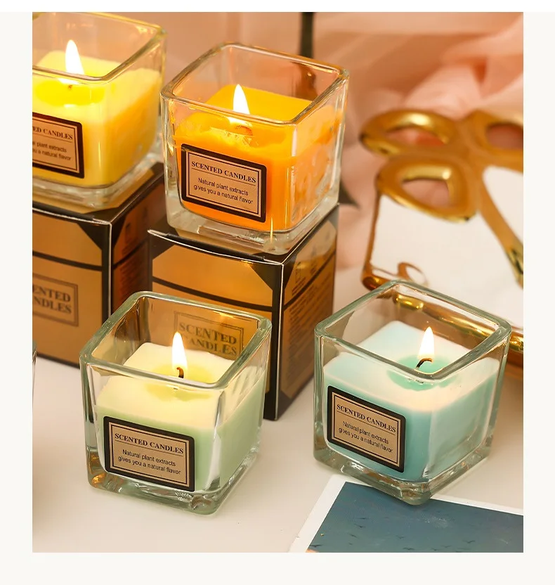Hot Selling Creative Scented Candle Jars Handmade Vegetable Wax Candles