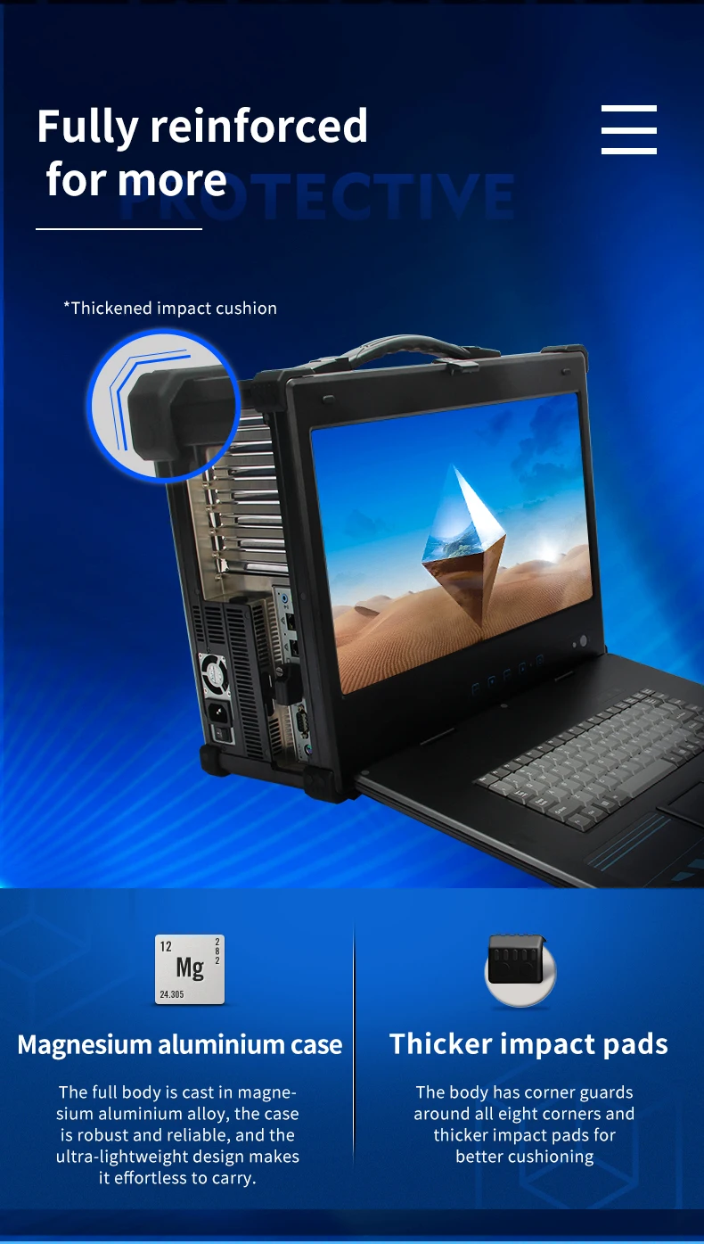 17.3inch Q370 Chipset 64g 13usb Waterproof And Dustproof Portable