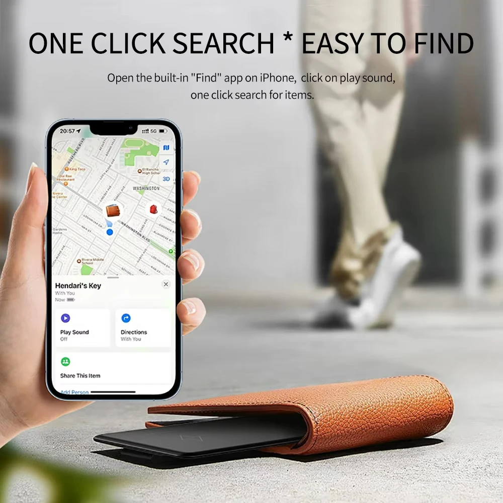 MFi Certified GPS Waterproof Magnetic Charging Wallet Smart Find My Tag  Card Tracker for Apple Find My