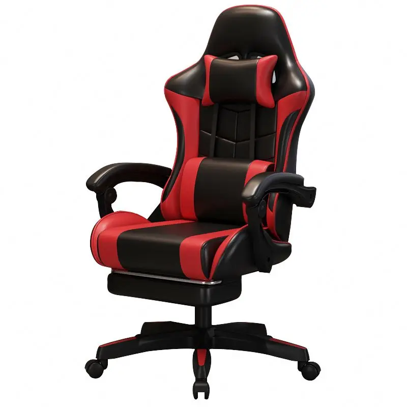 Modern   Leather Big Rotating Swivel Rolling Gaming Visitor Office Racing Chair With Soft Pad