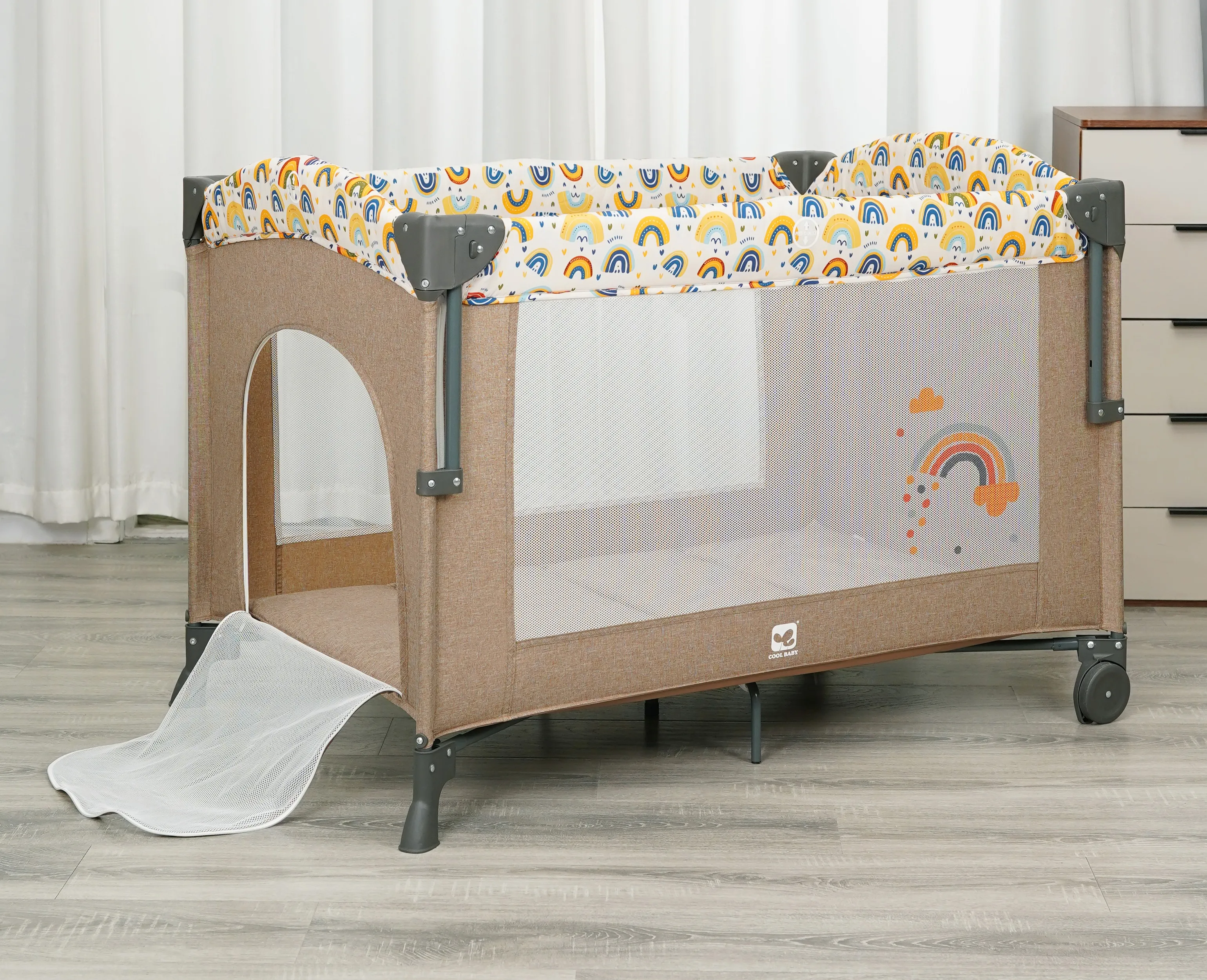 P9061G02 Cool Baby Foldable Baby Bed Portable Baby Playard With Co-sleeping Function for Baby details