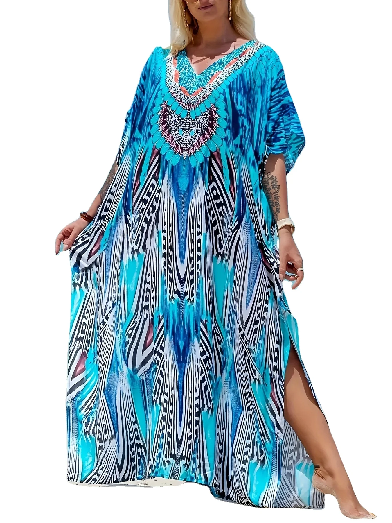 casual long dresses with slits up the side Black Sleeveless Lace Up Sides Double Slit Maxi Dress