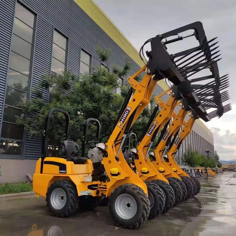 High Operating Efficiency Hydrostatic H180 800kg Compact Wheel Loader