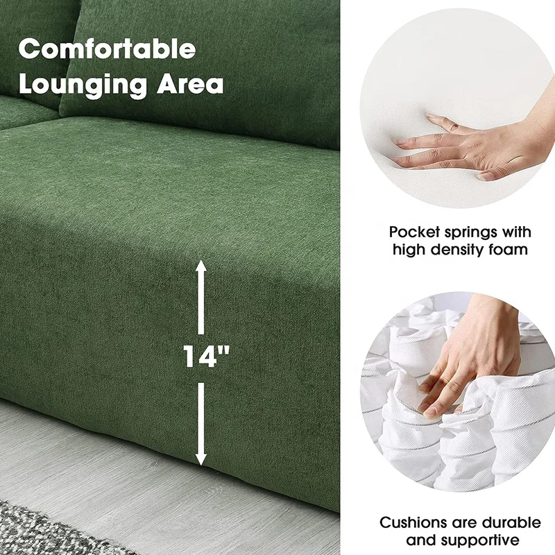Compression Sofa in Box Modular Vacuum Compression Three Seat Sofa Cover Removable Living Room Furniture